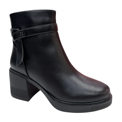 Ботинки женские зимние PINDIAN спрессованная кожа черные 10073 Ботинки женские зимние PINDIAN спрессованная кожа черные 10073