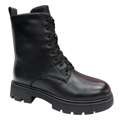 Ботинки женские зимние PINDIAN спрессованная кожа черные 10075 Ботинки женские зимние PINDIAN спрессованная кожа черные 10075