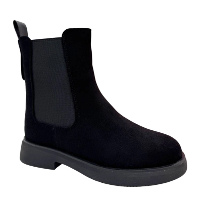 Ботинки женские зимние челси PINDIAN спрессованная замша черные 10085 Ботинки женские зимние челси PINDIAN спрессованная замша черные 10085