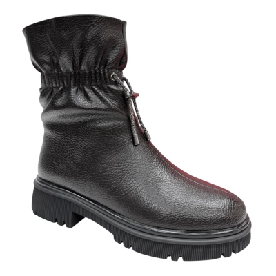 Ботинки женские зимние PINDIAN спрессованная кожа шоколадные 10092 Ботинки женские зимние PINDIAN спрессованная кожа шоколадные 10092