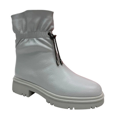 Ботинки женские зимние PINDIAN спрессованная кожа серые 10096 Ботинки женские зимние PINDIAN спрессованная кожа серые 10096