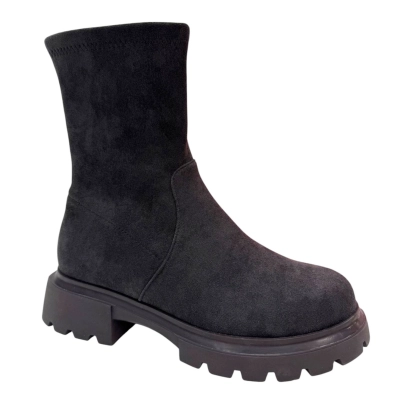 Ботинки женские зимние PINDIAN спрессованная замша графитовые 10098 Ботинки женские зимние PINDIAN спрессованная замша графитовые 10098