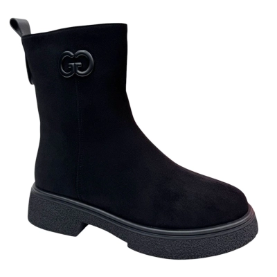 Ботинки женские зимние PINDIAN спрессованная замша черные 10100 Ботинки женские зимние PINDIAN спрессованная замша черные 10100