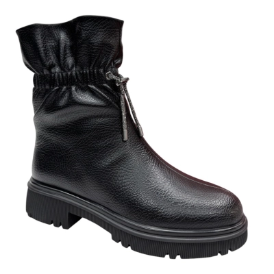 Ботинки женские зимние баталы PINDIAN спрессованная кожа черные 10105 Ботинки женские зимние баталы PINDIAN спрессованная кожа черные 10105