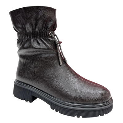 Ботинки женские зимние баталы PINDIAN спрессованная кожа шоколадные 10107 Ботинки женские зимние баталы PINDIAN спрессованная кожа шоколадные 10107