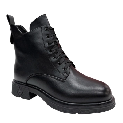 Ботинки женские зимние баталы PINDIAN спрессованная кожа черные 10110 Ботинки женские зимние баталы PINDIAN спрессованная кожа черные 10110