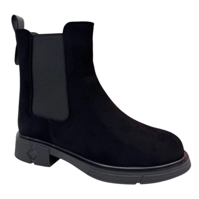 Ботинки женские зимние баталы PINDIAN спрессованная замша черные 10112 Ботинки женские зимние баталы PINDIAN спрессованная замша черные 10112