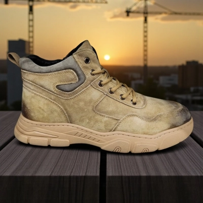 Ботинки мужские зимние UFOQQ натуральный нубук бежевые 9993 Ботинки мужские зимние UFOQQ натуральный нубук бежевые 9993