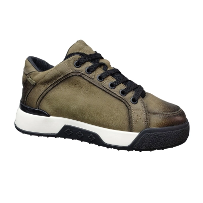 Кроссовки мужские зимние BOSS VICTOR натуральный нубук хаки 10278 Кроссовки мужские зимние BOSS VICTOR натуральный нубук хаки 10278