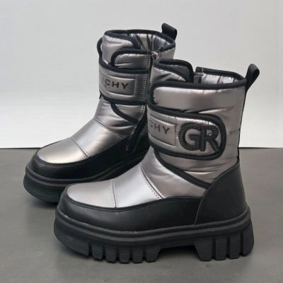 Дутики детские зимние искусственная кожа с текстилем серебристые A5013-15 Дутики детские зимние искусственная кожа с текстилем серебристые A5013-15