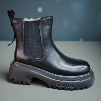 Ботинки женские челси зимние натуральная кожа черные 10247 Ботинки женские челси зимние натуральная кожа черные 10247