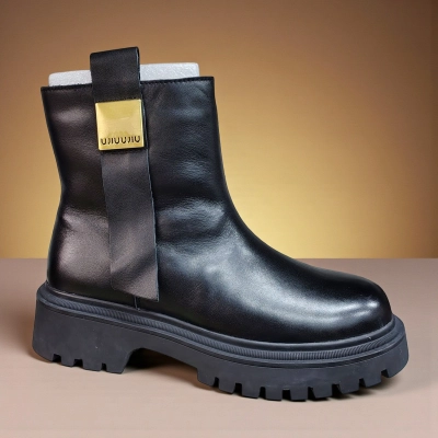 Ботинки женские зимние натуральная кожа черные 10242 Ботинки женские зимние натуральная кожа черные 10242