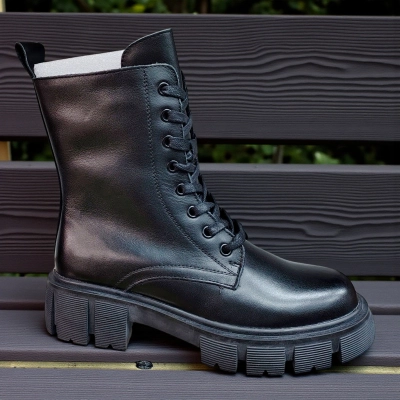 Ботинки женские зимние натуральная кожа черные 10239 Ботинки женские зимние натуральная кожа черные 10239