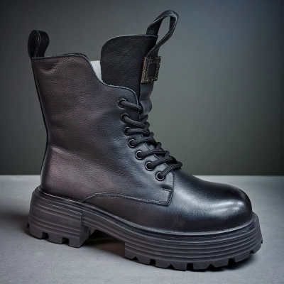 Ботинки женские зимние натуральная кожа черные 10234 Ботинки женские зимние натуральная кожа черные 10234