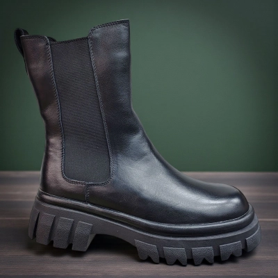 Ботинки женские челси зимние натуральная кожа черные 10232 Ботинки женские челси зимние натуральная кожа черные 10232