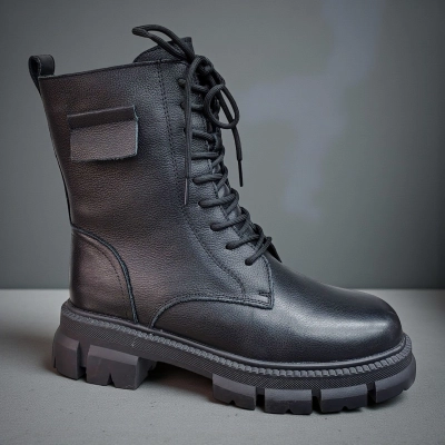 Ботинки женские зимние натуральная кожа черные 10230 Ботинки женские зимние натуральная кожа черные 10230