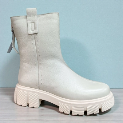 Ботинки женские зимние натуральная кожа бежевые 10229 Ботинки женские зимние натуральная кожа бежевые 10229