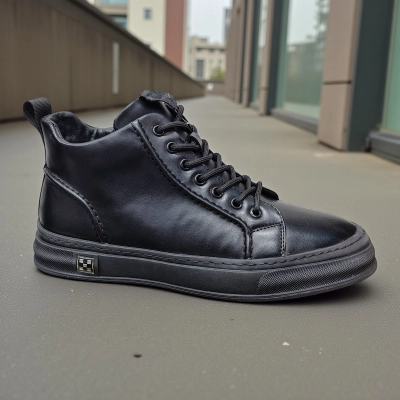 Ботинки мужские демисезон натуральная кожа черные 10346 Ботинки мужские демисезон натуральная кожа черные 10346