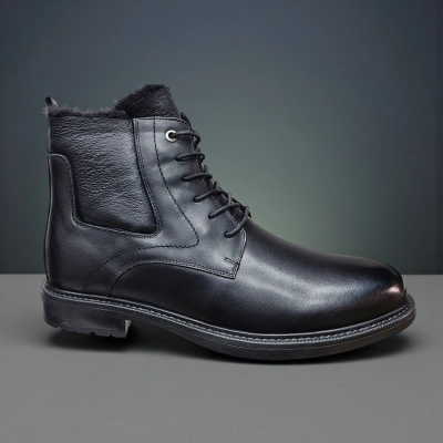 Ботинки мужские зимние натуральная кожа черные 10261 Ботинки мужские зимние натуральная кожа черные 10261