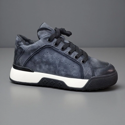 Кроссовки мужские зимние натуральный нубук синие 10265 Кроссовки мужские зимние натуральный нубук синие 10265