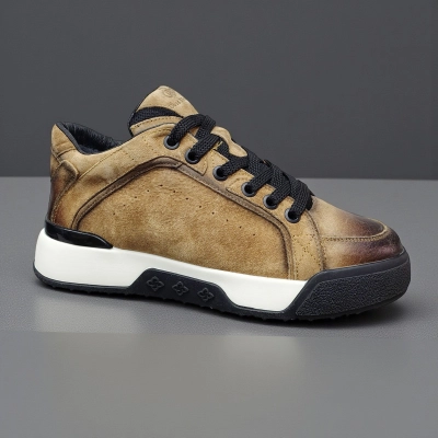 Кроссовки мужские зимние натуральный нубук песочные 10266 Кроссовки мужские зимние натуральный нубук песочные 10266