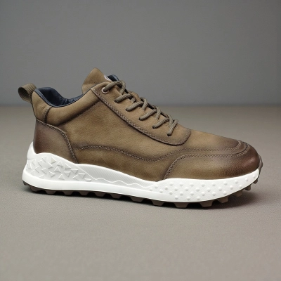 Кроссовки мужские зимние натуральный нубук коричневые 10267 Кроссовки мужские зимние натуральный нубук коричневые 10267