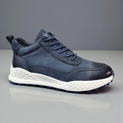 Кроссовки мужские зимние натуральный нубук синие 10268 Кроссовки мужские зимние натуральный нубук синие 10268