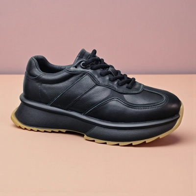 Кроссовки мужские зимние натуральная кожа черные 10270 Кроссовки мужские зимние натуральная кожа черные 10270