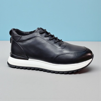 Кроссовки мужские зимние натуральная кожа черные 10281 Кроссовки мужские зимние натуральная кожа черные 10281