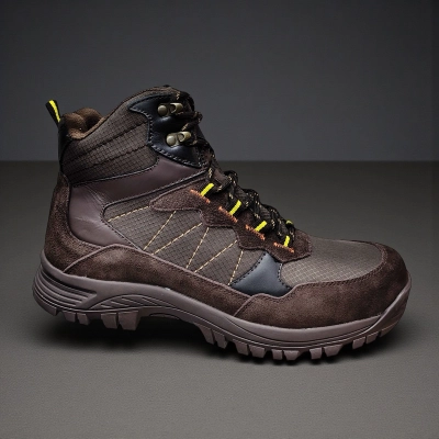 Ботинки мужские зимние натуральная замша с текстилем коричневые 10286 Ботинки мужские зимние натуральная замша с текстилем коричневые 10286