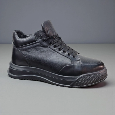 Ботинки мужские зимние натуральная кожа черные 10291 Ботинки мужские зимние натуральная кожа черные 10291