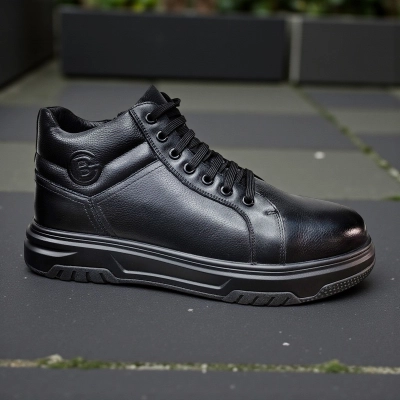 Ботинки мужские зимние натуральная кожа черные 10293 Ботинки мужские зимние натуральная кожа черные 10293