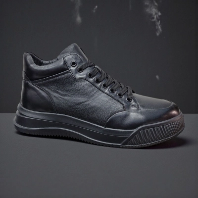 Ботинки мужские демисезон натуральная кожа черные 10329 Ботинки мужские демисезон натуральная кожа черные 10329