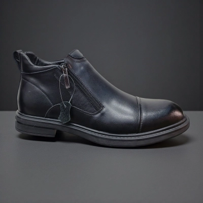 Ботинки мужские демисезон натуральная кожа черные 10330 Ботинки мужские демисезон натуральная кожа черные 10330