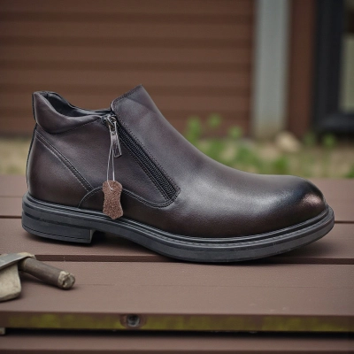 Ботинки мужские демисезон натуральная кожа коричневые 10331 Ботинки мужские демисезон натуральная кожа коричневые 10331