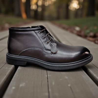 Ботинки мужские демисезон натуральная кожа коричневые 10334 Ботинки мужские демисезон натуральная кожа коричневые 10334