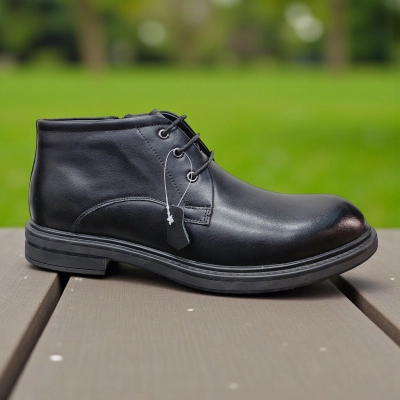 Ботинки мужские демисезон натуральная кожа черные 10336 Ботинки мужские демисезон натуральная кожа черные 10336
