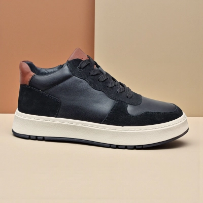 Ботинки мужские демисезон натуральная кожа черные 10338 Ботинки мужские демисезон натуральная кожа черные 10338