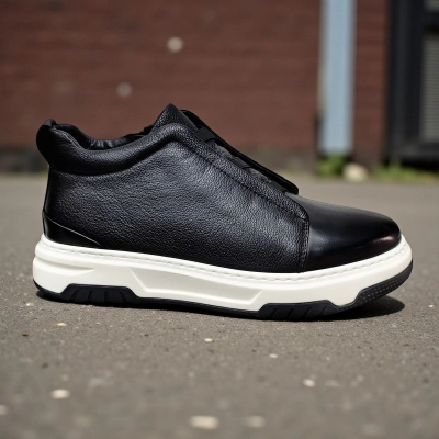 Ботинки мужские демисезон натуральная кожа черные 10339 Ботинки мужские демисезон натуральная кожа черные 10339