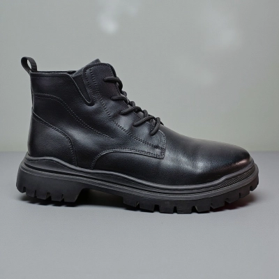 Ботинки мужские демисезон натуральная кожа черные 10352 Ботинки мужские демисезон натуральная кожа черные 10352