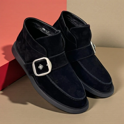 Ботинки женские демисезонные натуральная замша черные X1204-1A Ботинки женские демисезонные натуральная замша черные X1204-1A