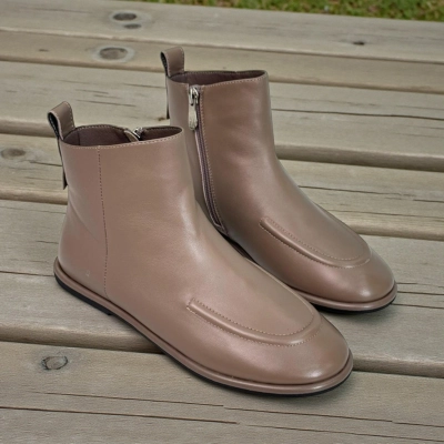 Ботинки женские демисезонные натуральная кожа кремовые X1201-7 Ботинки женские демисезонные натуральная кожа кремовые X1201-7