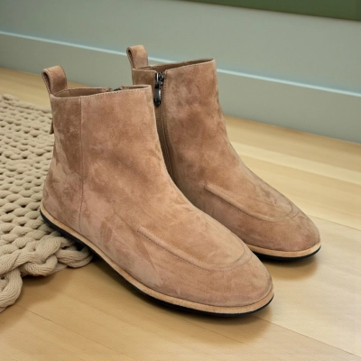 Ботинки женские демисезонные натуральная замша бежевые X1201-17A Ботинки женские демисезонные натуральная замша бежевые X1201-17A