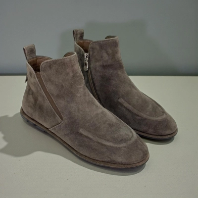 Ботинки женские демисезонные натуральная замша хаки X1200-10A Ботинки женские демисезонные натуральная замша хаки X1200-10A