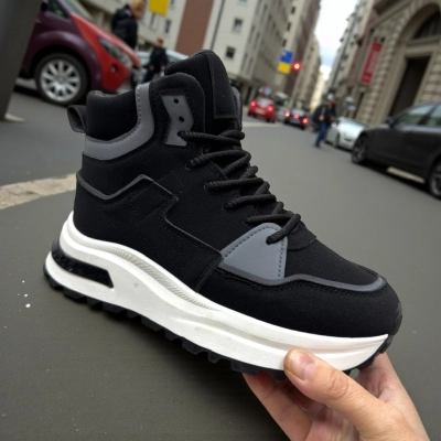 Кроссовки женские зимние PINDIAN искусственная кожа черные 10755 Кроссовки женские зимние PINDIAN искусственная кожа черные 10755