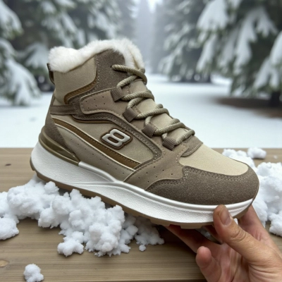 Кроссовки женские зимние PINDIAN капучино 10765