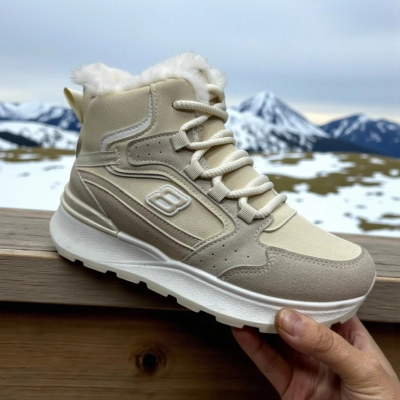 Кроссовки женские зимние PINDIAN искусственная кожа бежевые 10766 Кроссовки женские зимние PINDIAN искусственная кожа бежевые 10766