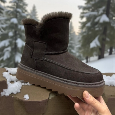 Угги женские PINDIAN на зиму искусственная замша шоколадные 10785 Угги женские PINDIAN на зиму искусственная замша шоколадные 10785