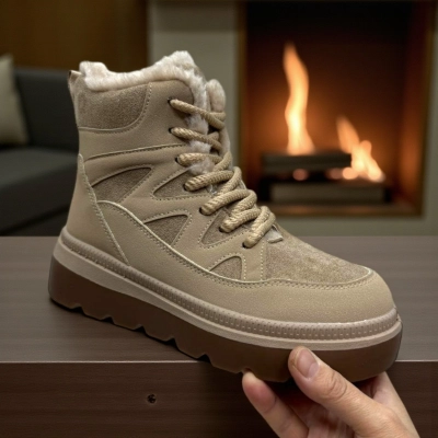 Ботинки женские PINDIAN на зиму искусственная замша бежевые 10795 Ботинки женские PINDIAN на зиму искусственная замша бежевые 10795