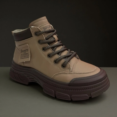 Ботинки женские зимние PINDIAN искусственная кожа бежевые 10818 Ботинки женские зимние PINDIAN искусственная кожа бежевые 10818